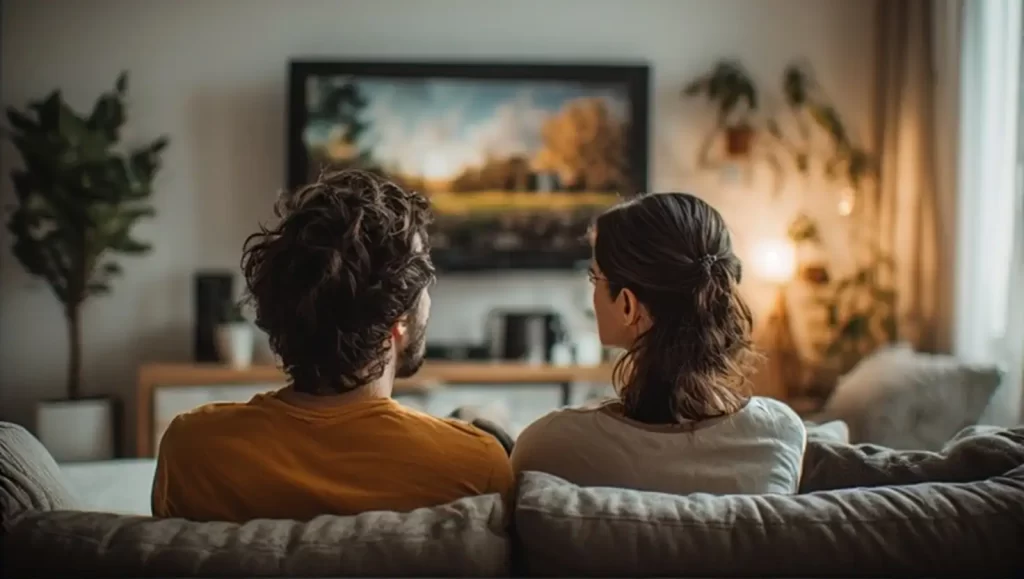 Paar vor dem Fernseher